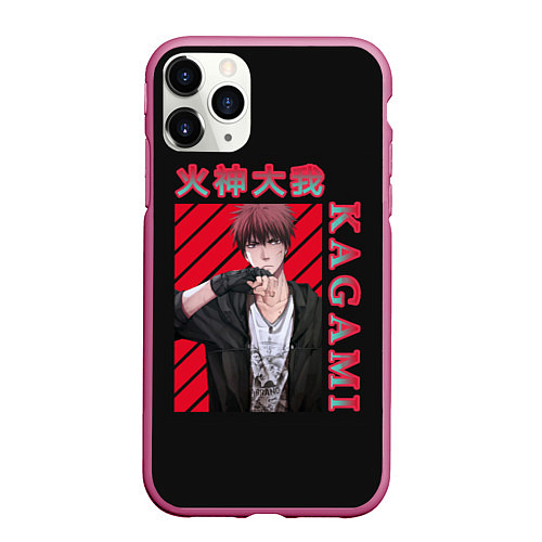 Чехол iPhone 11 Pro матовый Тайга Кагами Taiga Kagami / 3D-Малиновый – фото 1