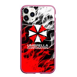 Чехол iPhone 11 Pro матовый Umbrella Corporation Fire, цвет: 3D-малиновый