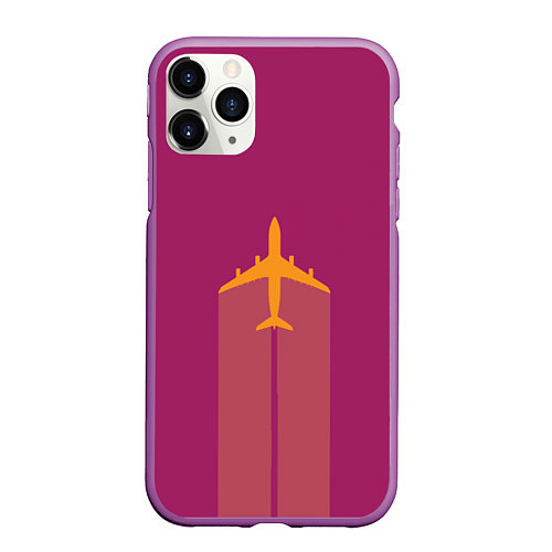 Чехол iPhone 11 Pro матовый В Пурпурном Небе / 3D-Фиолетовый – фото 1
