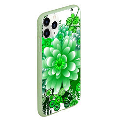 Чехол iPhone 11 Pro матовый Яркая пышная летняя зелень, цвет: 3D-салатовый — фото 2