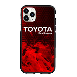Чехол iPhone 11 Pro матовый ТОЙОТА Pro Racing Огонь, цвет: 3D-черный