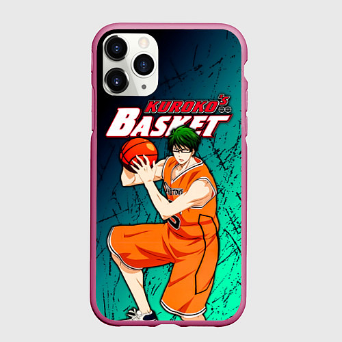 Чехол iPhone 11 Pro матовый Kuroko no Basuke, Midorima Shintaro Шинтаро Мидори / 3D-Малиновый – фото 1