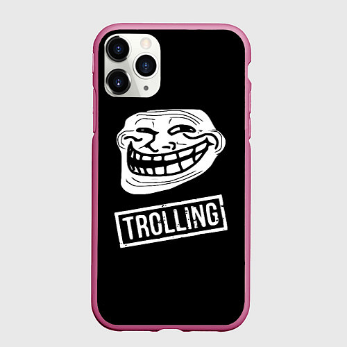 Чехол iPhone 11 Pro матовый Интернет Тролль / 3D-Малиновый – фото 1