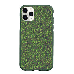 Чехол iPhone 11 Pro матовый Военный Камуфляж Цифра, цвет: 3D-темно-зеленый