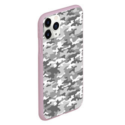 Чехол iPhone 11 Pro матовый Серый Военный Камуфляж, цвет: 3D-розовый — фото 2