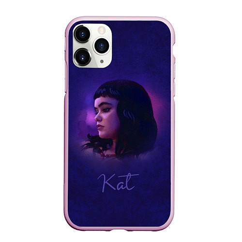 Чехол iPhone 11 Pro матовый Kat / 3D-Розовый – фото 1