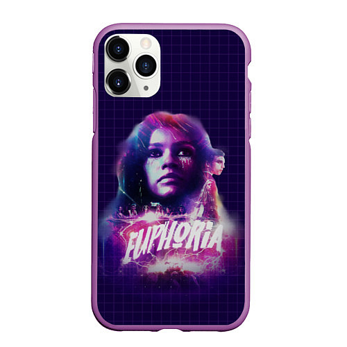 Чехол iPhone 11 Pro матовый Poster Euphoria / 3D-Фиолетовый – фото 1