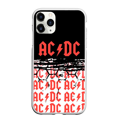 Чехол iPhone 11 Pro матовый ACDC переменный ток / 3D-Белый – фото 1