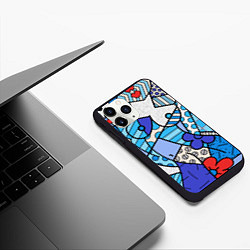 Чехол iPhone 11 Pro матовый Romero Britto - sexy girls, цвет: 3D-черный — фото 2