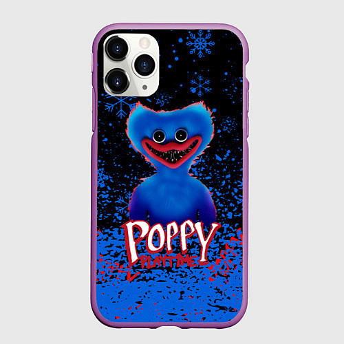 Чехол iPhone 11 Pro матовый Poppy Playtime хоррор / 3D-Фиолетовый – фото 1
