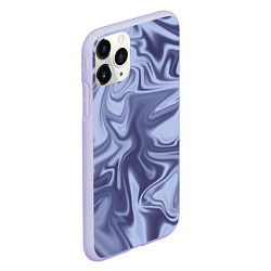 Чехол iPhone 11 Pro матовый Crystal Abstract Blue, цвет: 3D-светло-сиреневый — фото 2