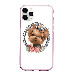 Чехол iPhone 11 Pro матовый Йорк в рамке, цвет: 3D-розовый