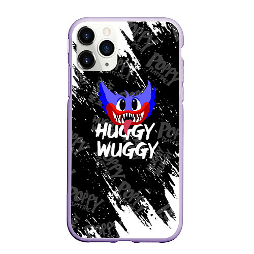 Чехол iPhone 11 Pro матовый Поппи Плейтайм Poppy Playtime хагги вагги / 3D-Светло-сиреневый – фото 1