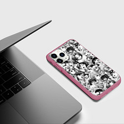 Чехол iPhone 11 Pro матовый АХЕГАО - AHEGAO, цвет: 3D-малиновый — фото 2