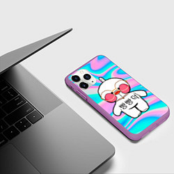 Чехол iPhone 11 Pro матовый Лалафанфан корейская утка, цвет: 3D-фиолетовый — фото 2