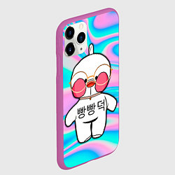 Чехол iPhone 11 Pro матовый Лалафанфан корейская утка, цвет: 3D-фиолетовый — фото 2