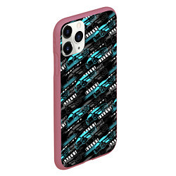 Чехол iPhone 11 Pro матовый Street Racing гонки, цвет: 3D-малиновый — фото 2