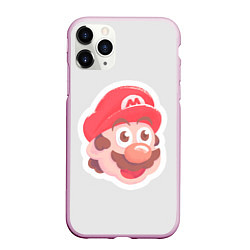 Чехол iPhone 11 Pro матовый Марио art, цвет: 3D-розовый