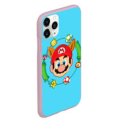Чехол iPhone 11 Pro матовый Марио с ушками, цвет: 3D-розовый — фото 2
