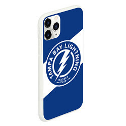 Чехол iPhone 11 Pro матовый Тампа-Бэй Лайтнинг , Tampa Bay Lightning, цвет: 3D-белый — фото 2