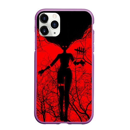 Чехол iPhone 11 Pro матовый Dead by Daylight дух / 3D-Фиолетовый – фото 1