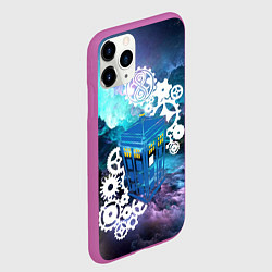 Чехол iPhone 11 Pro матовый Доктор Кто Машина Таргис, цвет: 3D-фиолетовый — фото 2