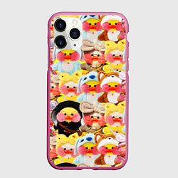 Чехол iPhone 11 Pro матовый УТЯ УТОЧКА ЛАЛАФАНФАН ПАТТЕРН, цвет: 3D-малиновый