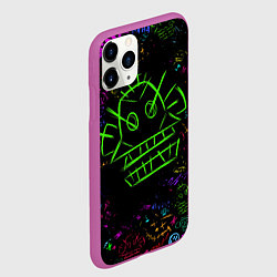Чехол iPhone 11 Pro матовый League Of Legends неон - Arcane, цвет: 3D-фиолетовый — фото 2