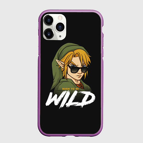 Чехол iPhone 11 Pro матовый Дикий Линк / 3D-Фиолетовый – фото 1