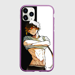Чехол iPhone 11 Pro матовый Чжун Ли в хорошей форме GENSHIN IMPACT, цвет: 3D-фиолетовый