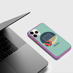 Чехол iPhone 11 Pro матовый Handball Спорт, цвет: 3D-фиолетовый — фото 2