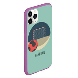 Чехол iPhone 11 Pro матовый Handball Спорт, цвет: 3D-фиолетовый — фото 2