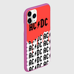 Чехол iPhone 11 Pro матовый Ac dc rock, цвет: 3D-фиолетовый — фото 2