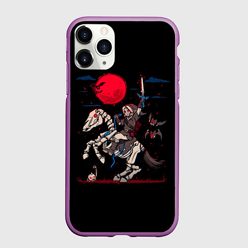 Чехол iPhone 11 Pro матовый Адский Линк / 3D-Фиолетовый – фото 1
