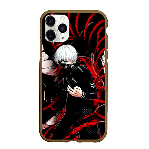Чехол iPhone 11 Pro матовый Токийский Гуль Красный Змей Tokyo Ghoul Snake / 3D-Коричневый – фото 1