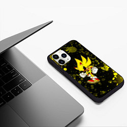 Чехол iPhone 11 Pro матовый SONIC EXE Краски, цвет: 3D-черный — фото 2
