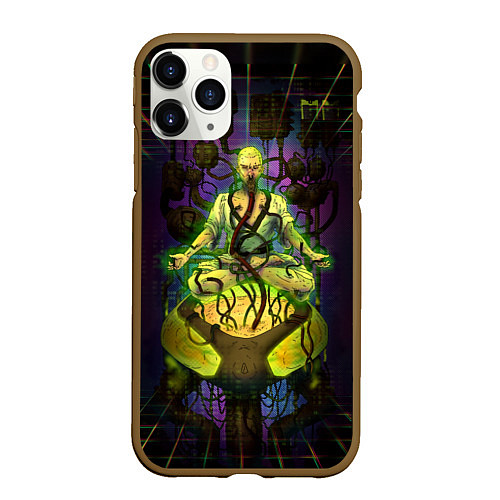 Чехол iPhone 11 Pro матовый Lotos meditation c / 3D-Коричневый – фото 1