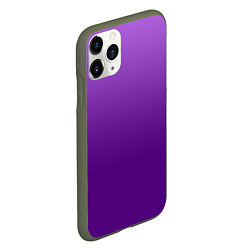 Чехол iPhone 11 Pro матовый Красивый фиолетовый градиент, цвет: 3D-темно-зеленый — фото 2