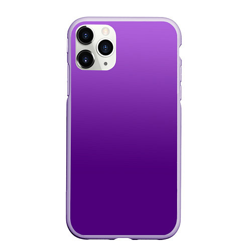 Чехол iPhone 11 Pro матовый Красивый фиолетовый градиент / 3D-Светло-сиреневый – фото 1