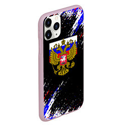 Чехол iPhone 11 Pro матовый Russia Флаг с Гербом, цвет: 3D-розовый — фото 2