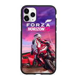 Чехол iPhone 11 Pro матовый Forza Horizon 5 - sports car and bike, цвет: 3D-черный