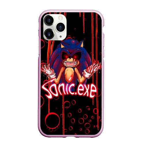 Чехол iPhone 11 Pro матовый Sonic Exe супер игра / 3D-Розовый – фото 1