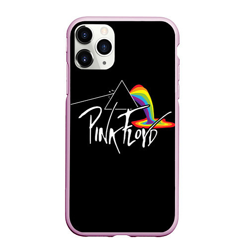 Чехол iPhone 11 Pro матовый PINK FLOYD - ПИНК ФЛОЙД ЛУЖА / 3D-Розовый – фото 1