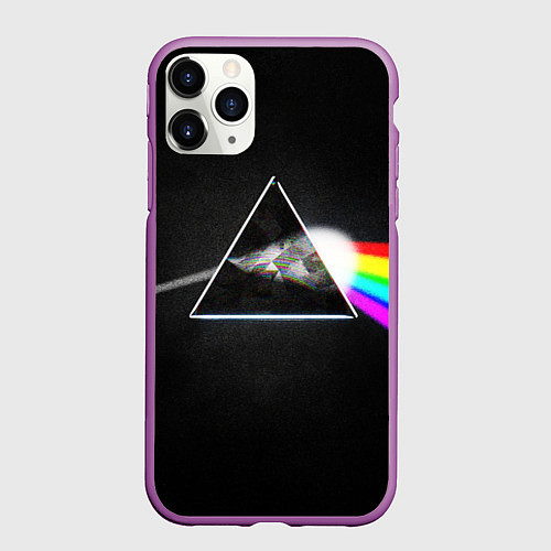 Чехол iPhone 11 Pro матовый PINK FLOYD - ПИНК ФЛОЙД ГЛИТЧ / 3D-Фиолетовый – фото 1
