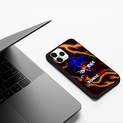 Чехол iPhone 11 Pro матовый SONIC EXE Молнии, цвет: 3D-черный — фото 2