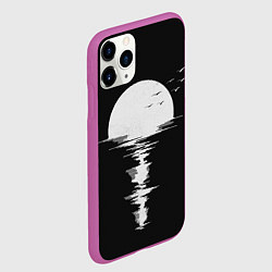 Чехол iPhone 11 Pro матовый Лунная Музыкальная Дорожка, цвет: 3D-фиолетовый — фото 2