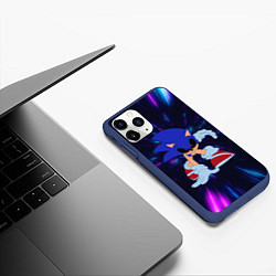 Чехол iPhone 11 Pro матовый SONIC EXE СОНИК, цвет: 3D-тёмно-синий — фото 2