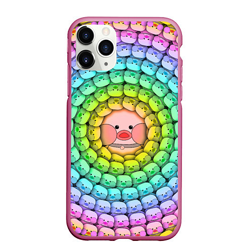 Чехол iPhone 11 Pro матовый Psychedelic Lalafanfan / 3D-Малиновый – фото 1