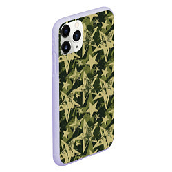 Чехол iPhone 11 Pro матовый Star camouflage, цвет: 3D-светло-сиреневый — фото 2