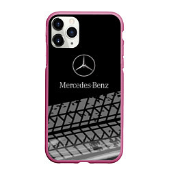 Чехол iPhone 11 Pro матовый Mercedes-Benz шины